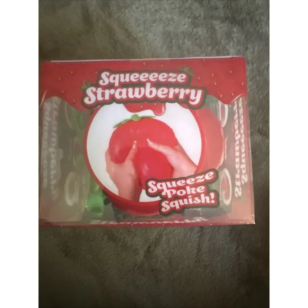 NEW IN BOX - Squeeeeze Strawberry Stress Relief Toy Extra Large Squishy - Viral!